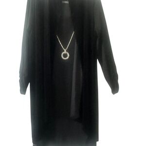 Haani Dress w/Detachable Necklace Black - Size 2X